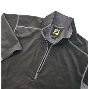 FootJoy FJ Golf Half Zip DryJoy Pullover Men Medium Black Performance Jacket